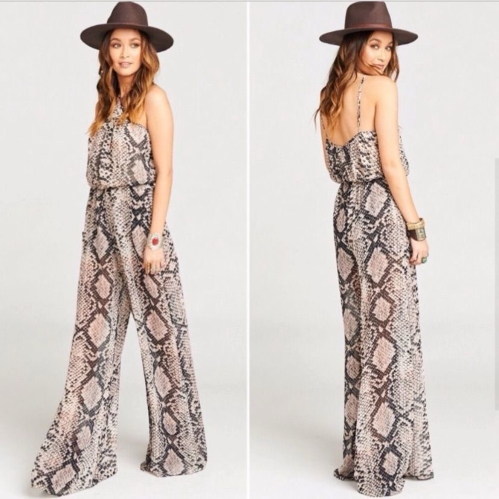 Snake n Shake Halter Jumpsuit